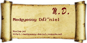 Medgyessy Dániel névjegykártya